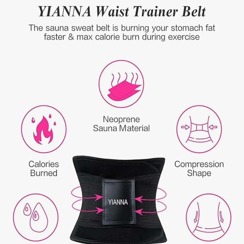 Anna Black Sauna Waist Trainer Belt NWOT size small - Picture 2 of 6